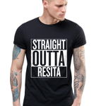 Tricou negru barbati - Straight Outta Resita, THEICONIC