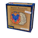 Puzzle din lemn 2 in 1 Lion, 177 piese, in cutie cu inchidere magnetica, Philos