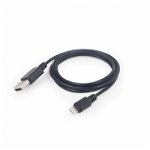 CABLU USB2.0 la Lightning Apple  GEMBIRD  2m, (AM/LM), black, "CC-USB2-AMLM-2M"