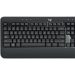 Set tastatura/mouse wireless, Logitech, MK540, Format UK, Negru