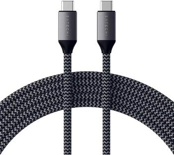 Satechi USB-C to USB-C 100W Charging Cable for USB Type-C Devices - 2 Meters - Compatible with iPad Pro, MacBook Air, MacBook Pro, Samsung Galaxy, Nintendo Switch