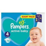 Scutece copii Pampers Active Baby No 4, 8-14 kg, 76 buc Engros, 