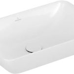 Lavoar tip bol Villeroy & Boch Venticello CeramicPlus 55x36cm cu preaplin montare pe blat alb Alpin, Villeroy&Boch