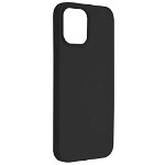 Husa de protectie Loomax, pentru iPhone 12 Mini, silicon subtire, neagra, Loomax