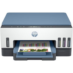 Multifunctional inkjet color HP Smart Tank 725 All-in-One, CISS, Wireless, Duplex, A4 (Alb/Albastru), HP