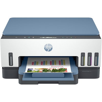 Multifunctional inkjet color HP Smart Tank 725 All-in-One, CISS, Wireless, Duplex, A4 (Alb/Albastru), HP