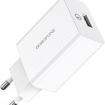 Incarcator retea GSM Borofone BA21A, 1x USB, White cu tehnologia Quick Charge 3.0