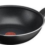 Tigaie wok TEFAL Simply Clean B5671953, 28cm, aluminiu, negru