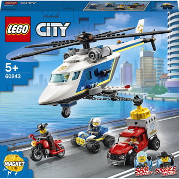 LEGO City Police - Urmarire cu elicopterul politiei 60243, 212 piese