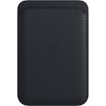 Husa de protectie Apple Leather Wallet with MagSafe pentru iPhone (Negru)