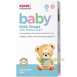 Supliment alimentar, GNC Baby DHA Picaturi cu Vitamina D & E, 60ml