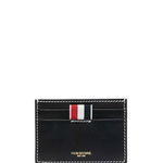 Thom Browne THOM BROWNE Leather single credit card case BLUE, Thom Browne