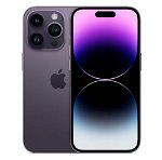 Telefon Mobil Apple iPhone 14 Pro, LTPO Super Retina XDR OLED 6.1", 256GB Flash, Camera Quad 48 + 12 + 12 MP + TOF 3D LiDAR, Wi-Fi, 5G, iOS (Violet)