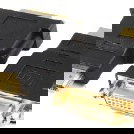 ADAPTOR video GEMBIRD, HDMI (T) la DVI-I DL (M), conectori auriti, black, "A-HDMI-DVI-3" (timbru verde 0.08 lei), GEMBIRD