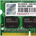 Memorie notebook Transcend 8GB, 1600MHz, DDR3, CL11, 1.35V