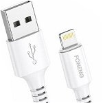 Cablu USB Foneng Cablu USB la Lightning Foneng X85 iPhone 3A Încărcare rapidă, 1 m (alb), Foneng