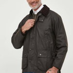 Barbour jachetă de bumbac Classic Bedale Wax Jacket culoarea maro, de tranziție MWX0010, Barbour