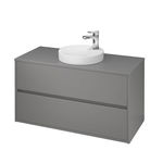 Mobilier suspendat Cersanit, Crea, pentru lavoarele pe blat, 80 cm, gri mat, Cersanit