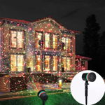 Proiector Laser Light cu lumini verzi si rosii pentru exteriorul casei, Tenq.ro