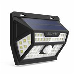 Lampa solara Blitzwolf de perete cu senzor de miscare si lumina, 2200mAh, 350 lumeni, 62 LED-uri, IP64, 6500K, Blitzwolf