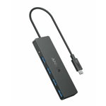 Hub Anker USB-C 4-in-1, 4x USB-A, 5Gbps, Negru, Anker