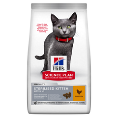 Hrana uscata pisici, Hill's Science Plan Feline Kitten Sterilised Chicken, 1.5 kg, Hills Hrana uscata pisici, Hill's Science Plan Feline Kitten Sterilised Chicken, 1.5 kg, Hills