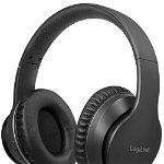 Casti on-ear Logilink BT0053, wireless, utilizare multimedia, fara microfon, Bluetooth 5.0, Negru, LogiLink