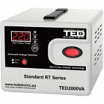 Stabilizator de tensiune TED TED000125, 1200W, alb