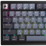 Tastatura mecanica gaming Corsair K65 PLUS 2.4GHz Wireless - Bluetooth®, 75%, Pre-Lubricated CORSAIR MLX Red Linear Switches, RGB