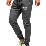 Pantaloni de trening grafit-portocaliu Bolf Q1042, BOLF