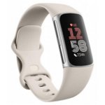 Bratara fitness Fitbit Charge 6, GPS + GLONASS, Rezistenta la apa 50M, Bluetooth, NFC Argintiu