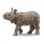 Young Indian Rhino Wild Life Figurine, Schleich