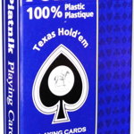 Pachet carti de joc poker profesionale, peek index Texas Hold'em Albastru, Piatnik