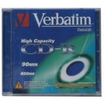 Cd-r verbatim 800mb, 90min, 40x, 1 buc, carcasa (43428)
