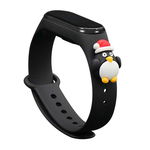 Curea Xiaomi Mi Band 6 - Mi Band 5 Sarbatori de Crăciun Pinguin Negru, Xiaomi