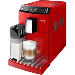 Espressor super-automat Philips EP3363/10, Sistem filtrare AquaClean, Carafa de lapte integrata, 5 setari intensitate, Optiune cafea macinata, 6 bauturi, Rosu