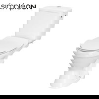 Set vas WC cu rezervor si capac soft close, evacuare orizontala, Compact 699 Cersania II Simpleon 010, Cersanit