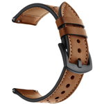 Curea Tech-Protect Leather pentru Samsung Galaxy Watch 4/5/5 Pro/6 Maro, Tech-Protect