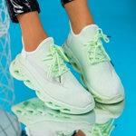 Pantofi Sport, culoare Verde, material Textil - cod: P9340, DCF