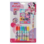 Set de colorat cu carioci si agenda, Minnie, 10 buc, Disney Minnie Mouse