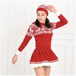 Set tricotat cu imprimeu de Craciun - Deer Majorette, FashionForYou