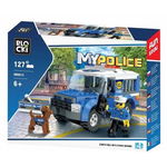 Set de constructie Blocki My Police - Jeep-inchisoare politie, 127 piese