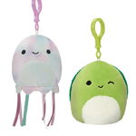 Plus Squishmallows P14 Clip On Tie Dye Jellyfish & Henry The Turtle 9cm 