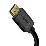 Cablu Baseus, CAKGQ-C01, HDMI- HDMI 2.0 Rezolutie 4K 60Hz, 18Gbps, Conectori placati cu aur 24K, Lungime 300 cm, Negru, PVC