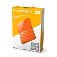 HDD Extern WD My Passport, 1TB, 2.5", portocaliu, USB 3.0