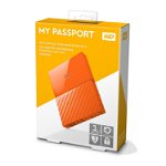 HDD extern WD My Passport, 1TB, 2.5", portocaliu, USB 3.0