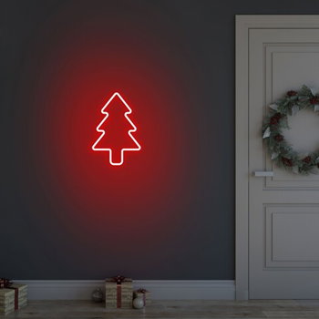 Lampa de perete Christmas Pine, Neon Graph, 21x30x2 cm, rosu, Neon Graph