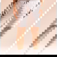 DeFacto, Pantaloni scurti cargo cu snur, Gri melange, XS