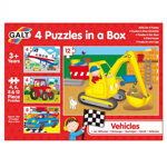 Set 4 puzzle-uri Vehicule (4, 6, 8, 12 piese), Galt