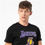 New Era, Tricou cu imprimeu Los Angeles Lakers, Negru/Mov, S